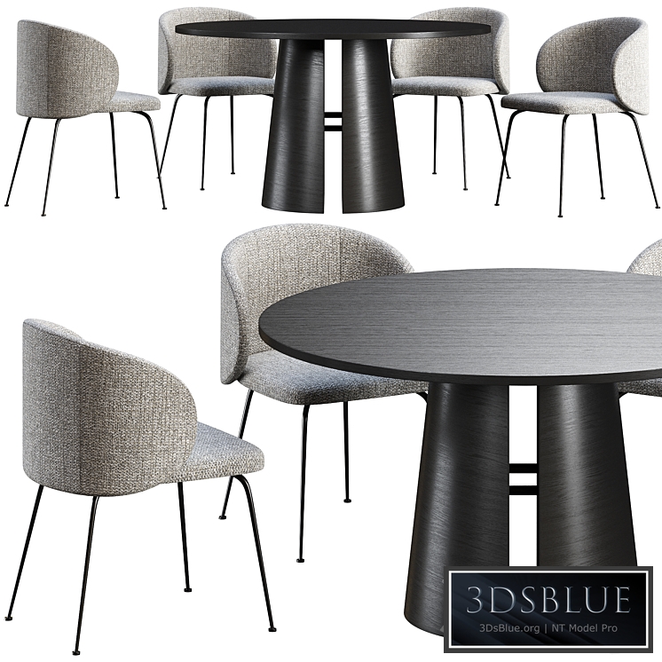 Dining table Teulat Cep + chair La Forma Minna