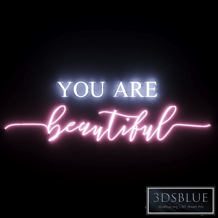 Neon Text 05 You Are Beautiful