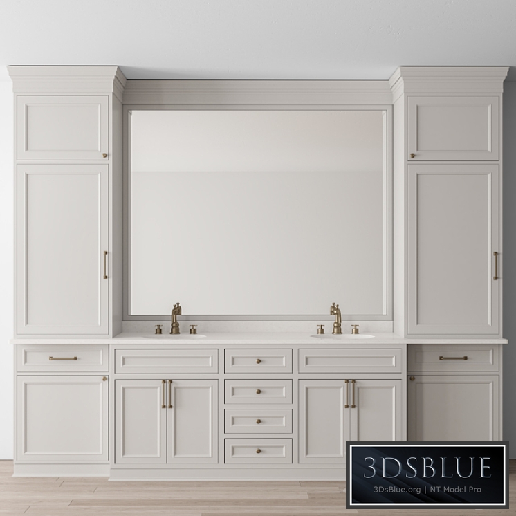 Bathroom Set White and Gold - Set 33