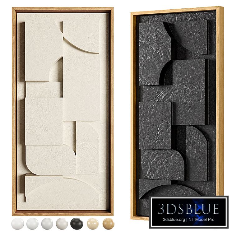 IOLAstudios - Plaster Painted Relief Artwork 09