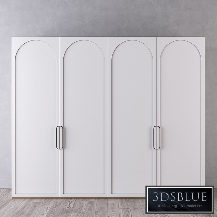 White wardrobe with arches