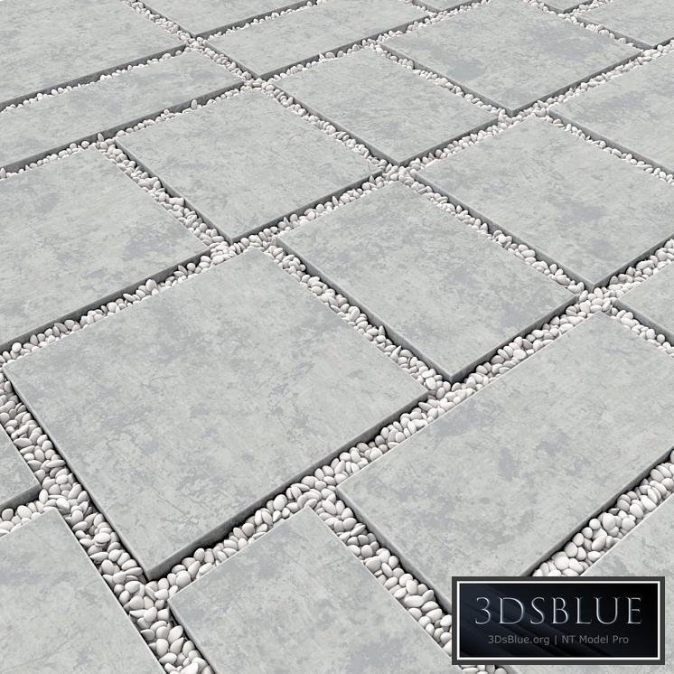 Paving tile pebble low oval n5