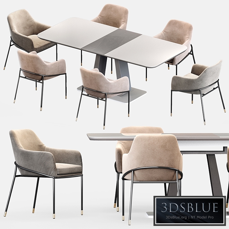 Sandra chair & Rosanna table / Rasonna & Sandra dining group