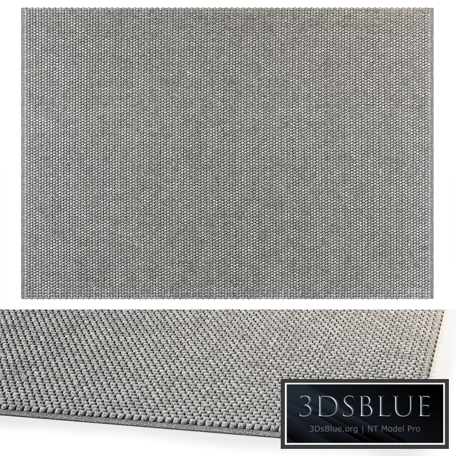 BENUTA WOOL RUG BEADS GRAY