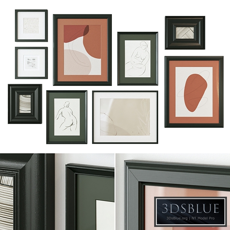 Abstract painting gallery wall