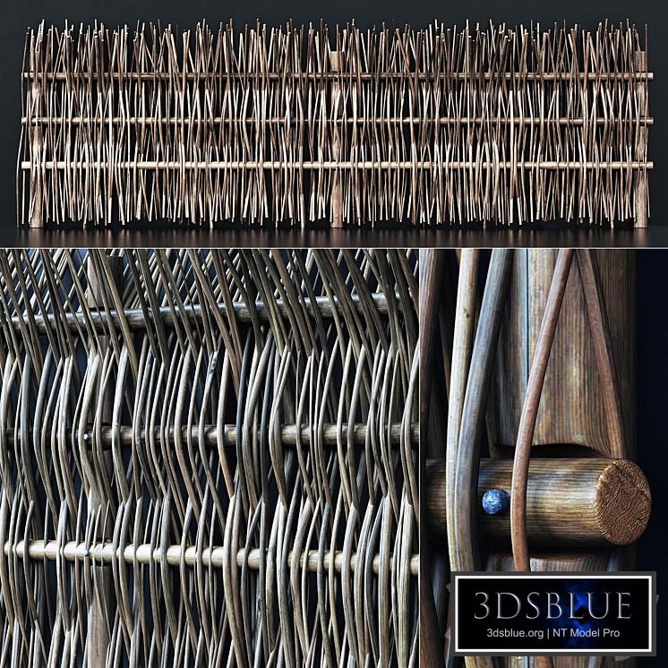 Fence branch wood village n1 / Village branch fence №1