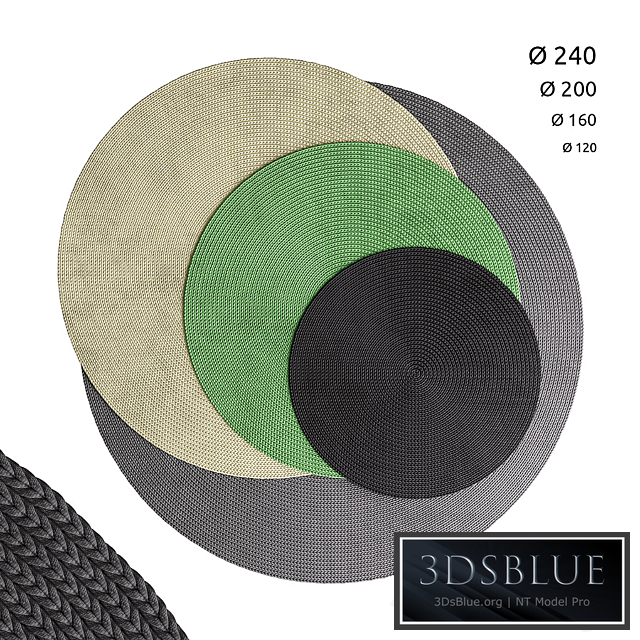 Crocheted round rugs