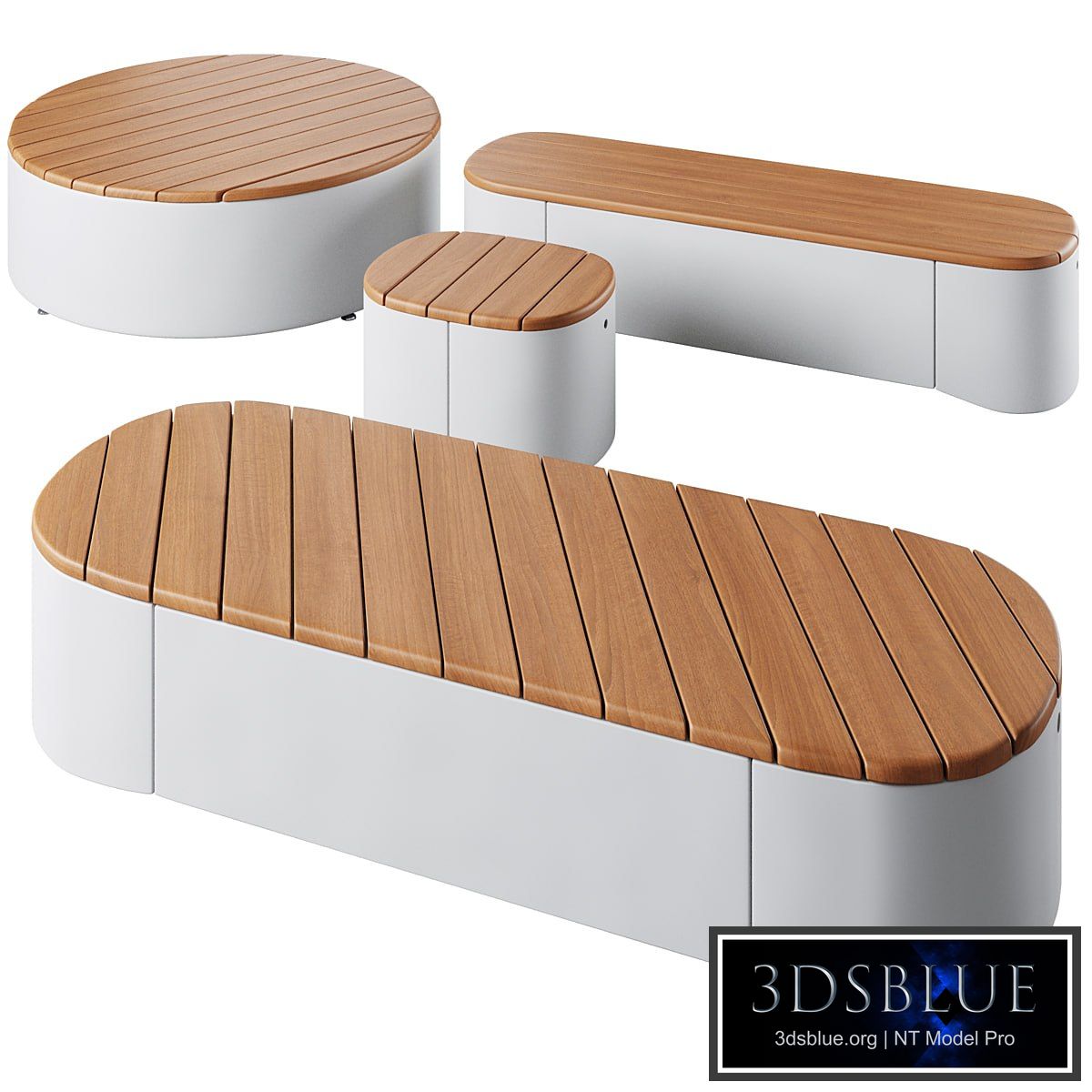 Park benches Urban Islands by mmcite