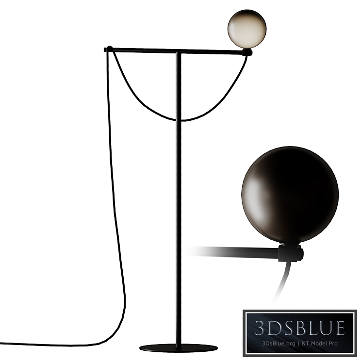 Handvärk Globe Floor Lamp Black