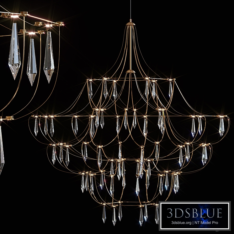 Chandelier Syneil 1019-LED43PL gold and silver