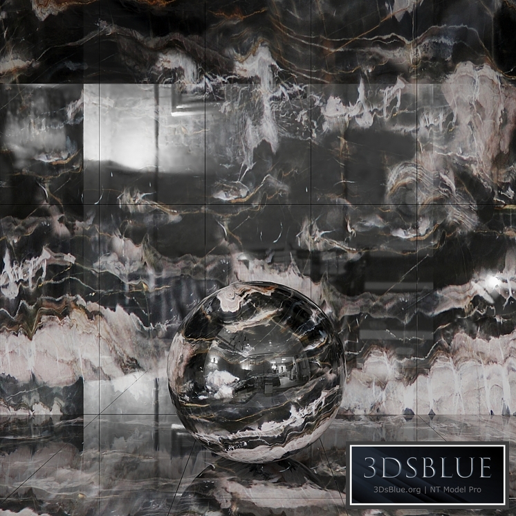 Seamless Confusion Dark Marble Material