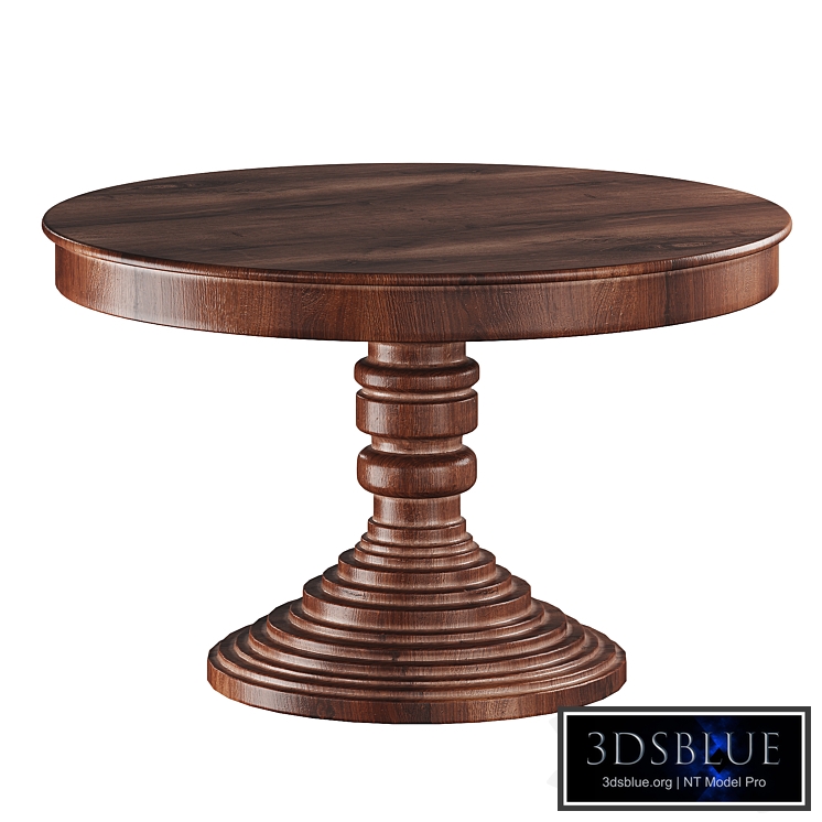 Round dining table in classic style