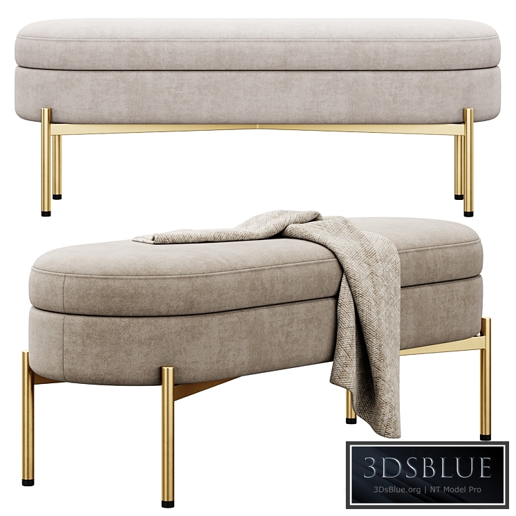 Chloe Storage Bench ottoman by Lumisource