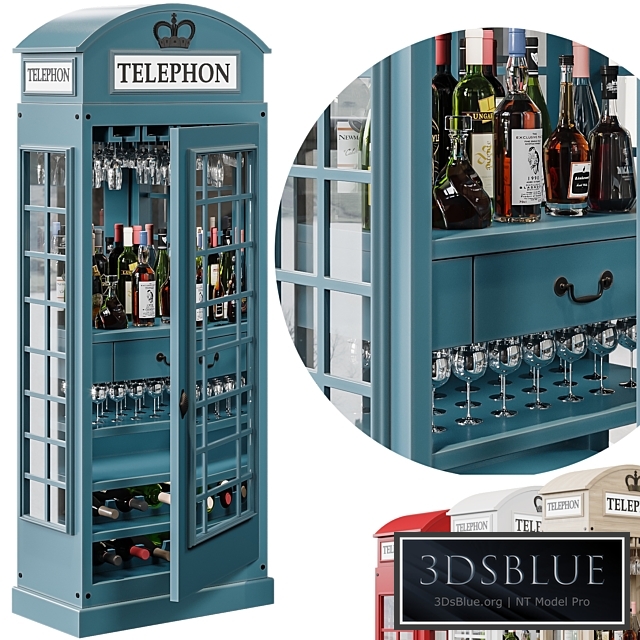 Telephone Box Drinks Cabinet