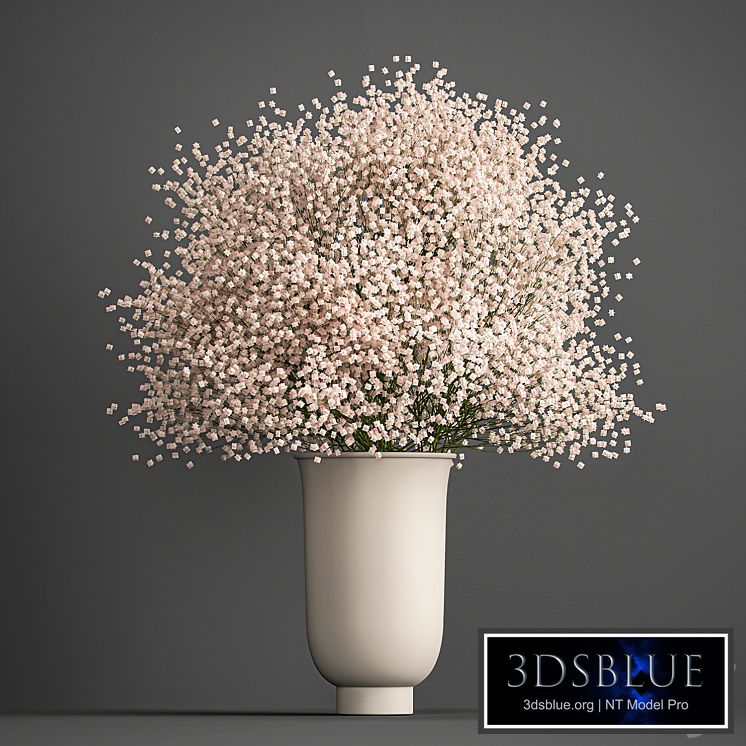 Bouquet of white flowers in a vase with Gypsophila, Gibsolyubka, Kachim. 201.