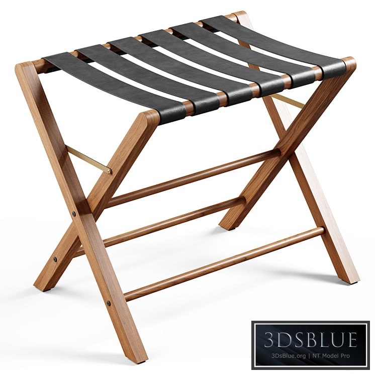 Zara Home - The leather and wood stand for suitcase