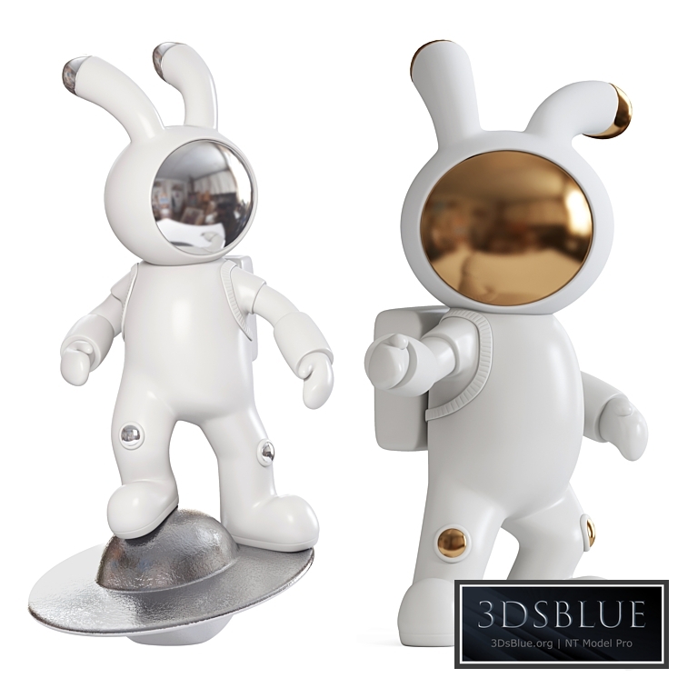 Space rabbit sculpture