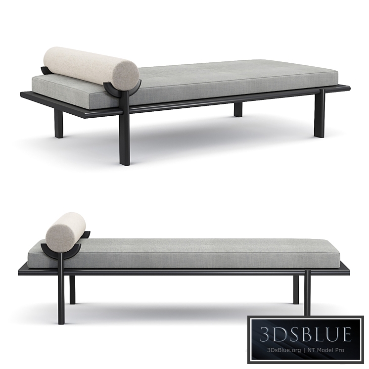 Vonnegut Kraft - Black crescent lounge daybed