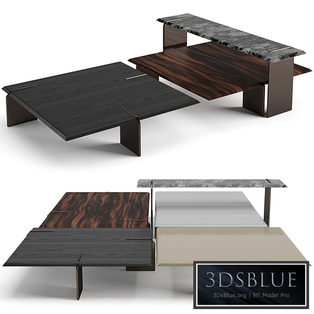 Minotti Keel square coffee tables set