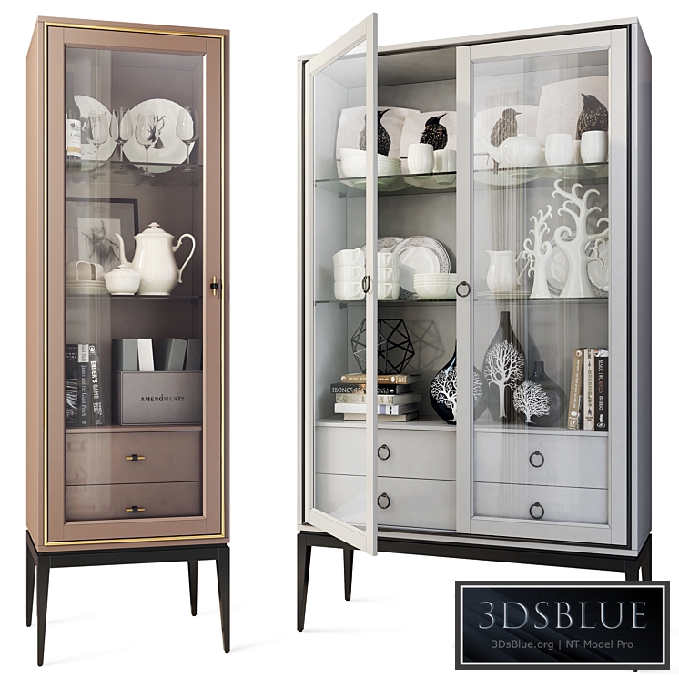 Wardrobe two-door / one-door showcase Prato. Cabinet, showcase by ArtMax