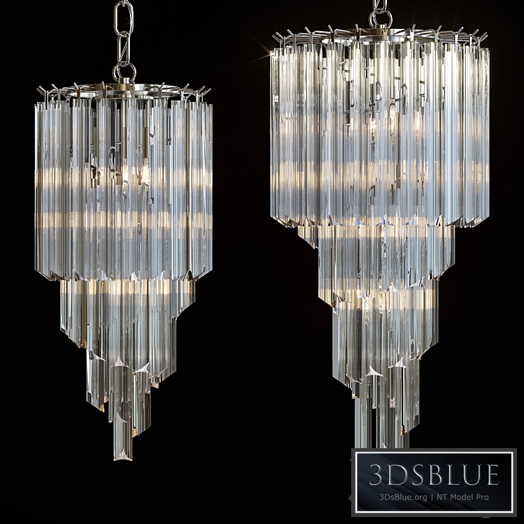 Pendant chandeliers Garda Decor 20MD3332-4NI and 20MD3399-4NI