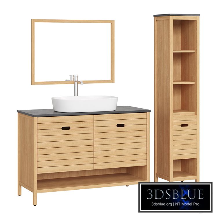 Bathroom furniture set by La Redoute Saturne Acacia # 01