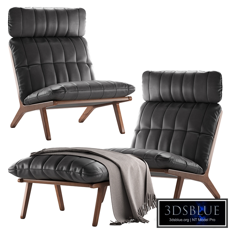 Armchair with ottoman DS-531 by DE SEDE