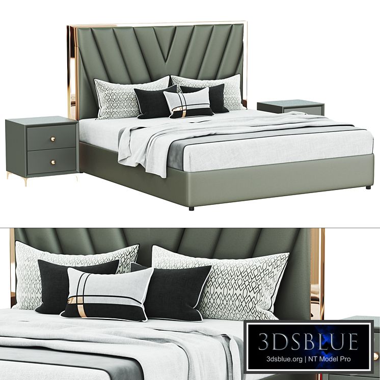 Nordic High end wedding bed design