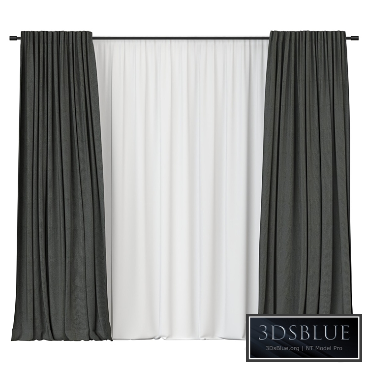 Curtains with tulle