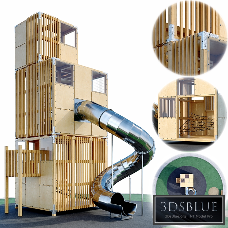 Children's play complex Tower. Playground