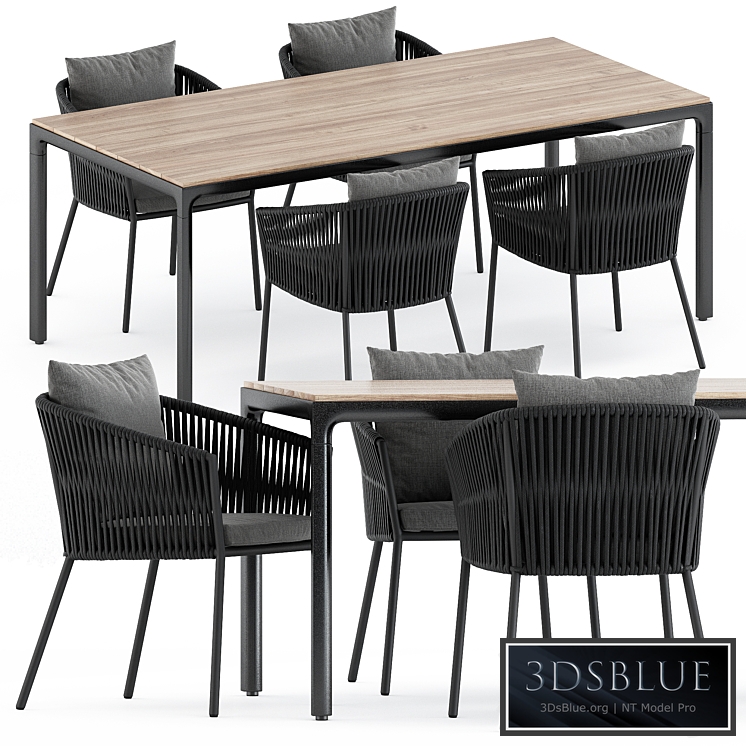 Porto Dining Chair by burkedecor and Illum table by Tribu