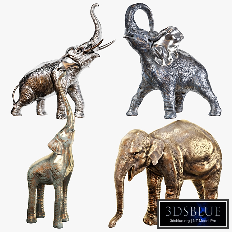Sculptures of elephants