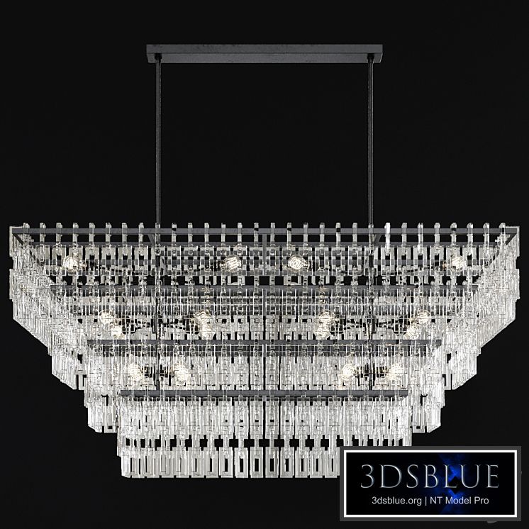 Restoration Hardware MARIGNAN LINEAR CHANDELIER 72 Black