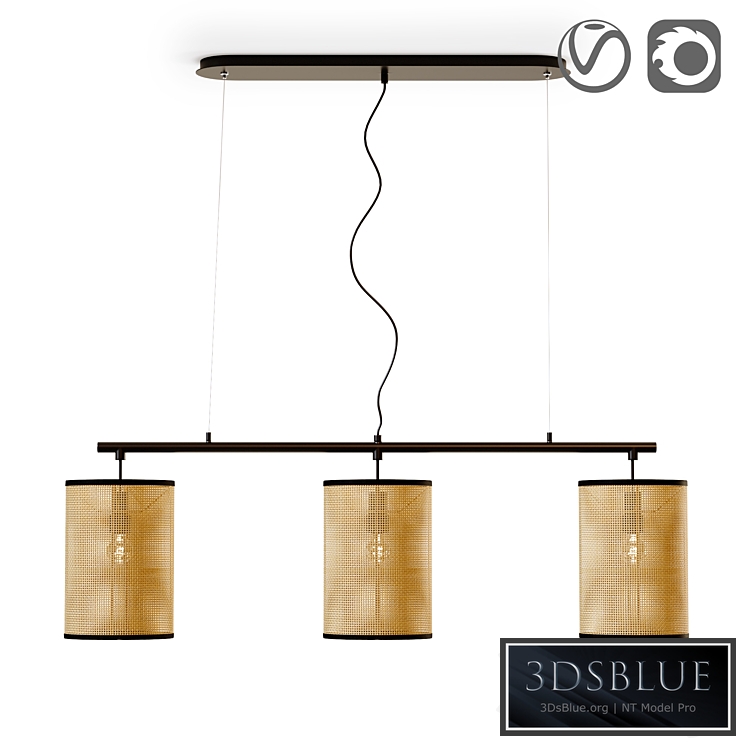 Light in metal and wicker material, Cara