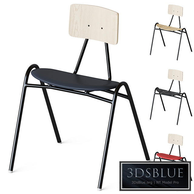 Leather and wood chair Tuoli 53 | Isku