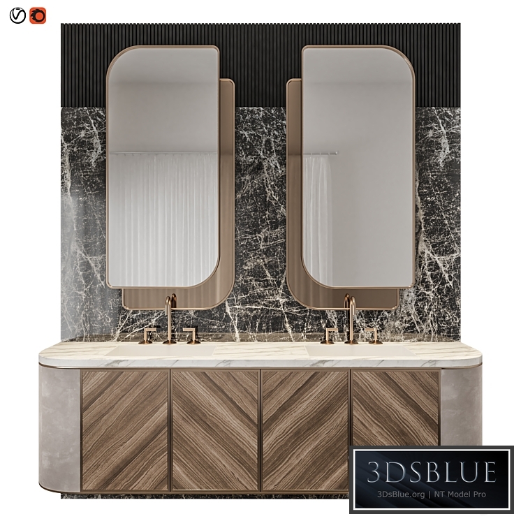 Luxury Marble Wood Bathroom