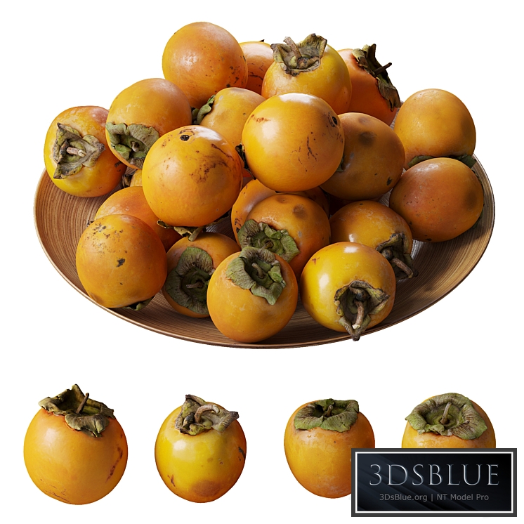 Persimmon kinglet on a platter