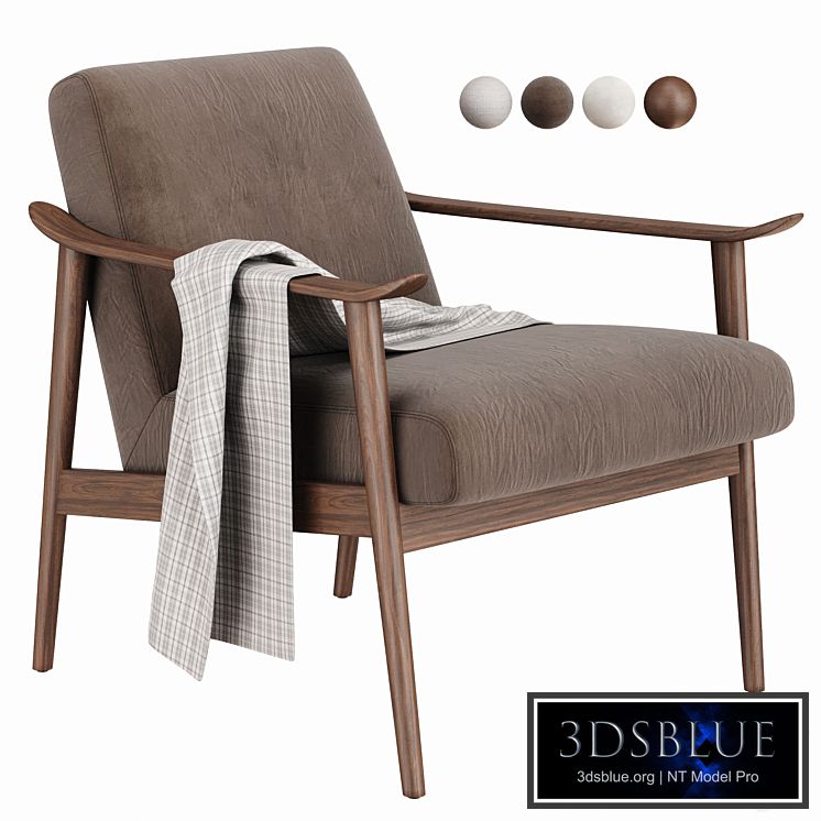 mid century show wood chair