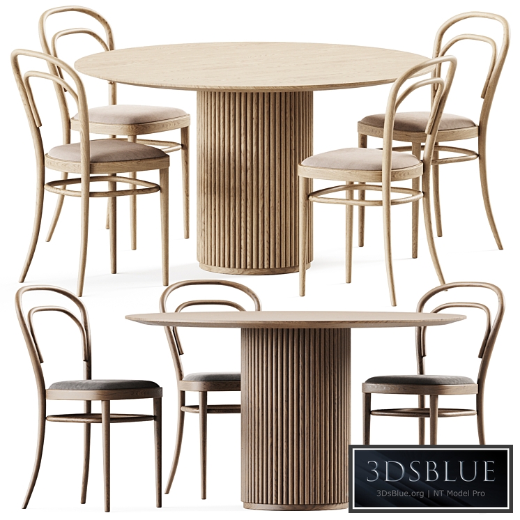 Table Palais royal By asplund and Bentwood Chair 215 by Thonet