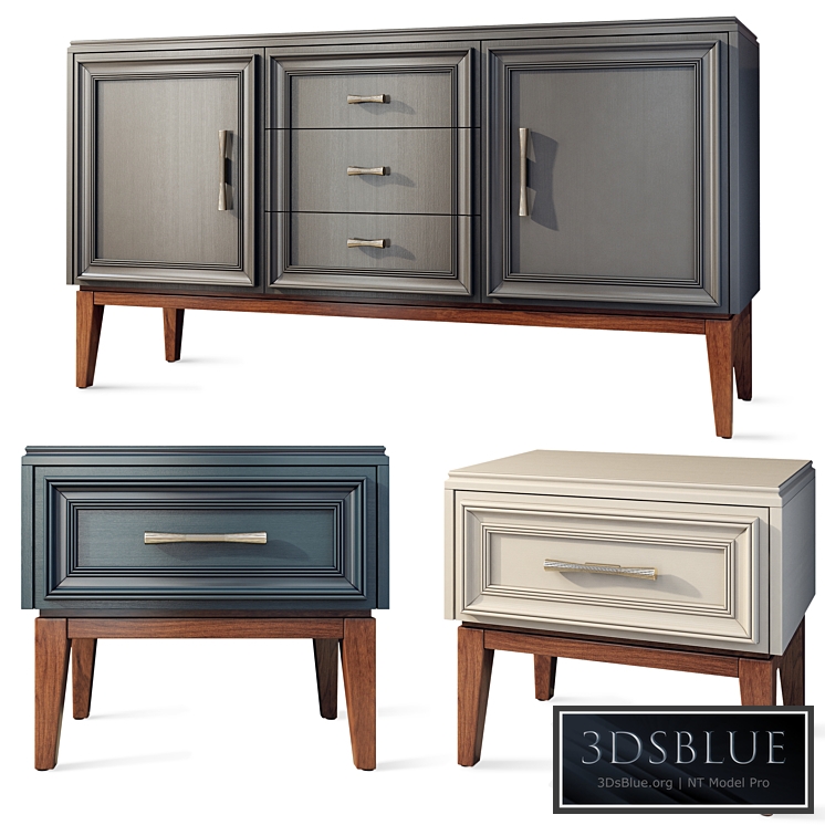 Chest of drawers and bedside table Sacramento Belfan. Nightstand, sideboard