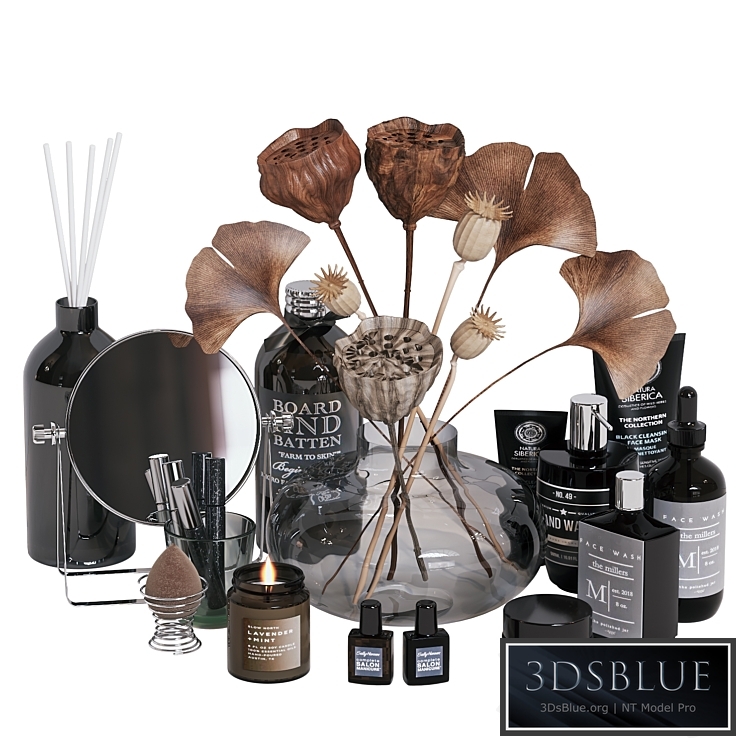 Decorative set with cosmetics