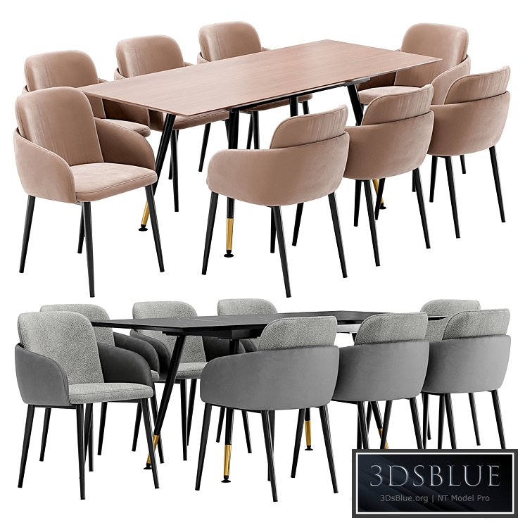 Freeman dining chair and Messi table