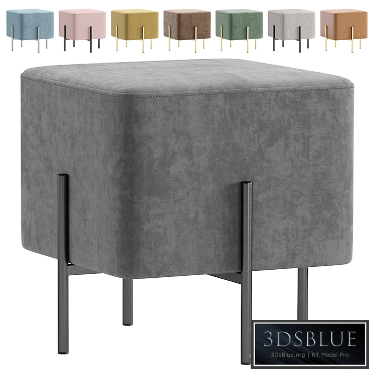 Pouf Gato Velvet and Leather made by Cosmo