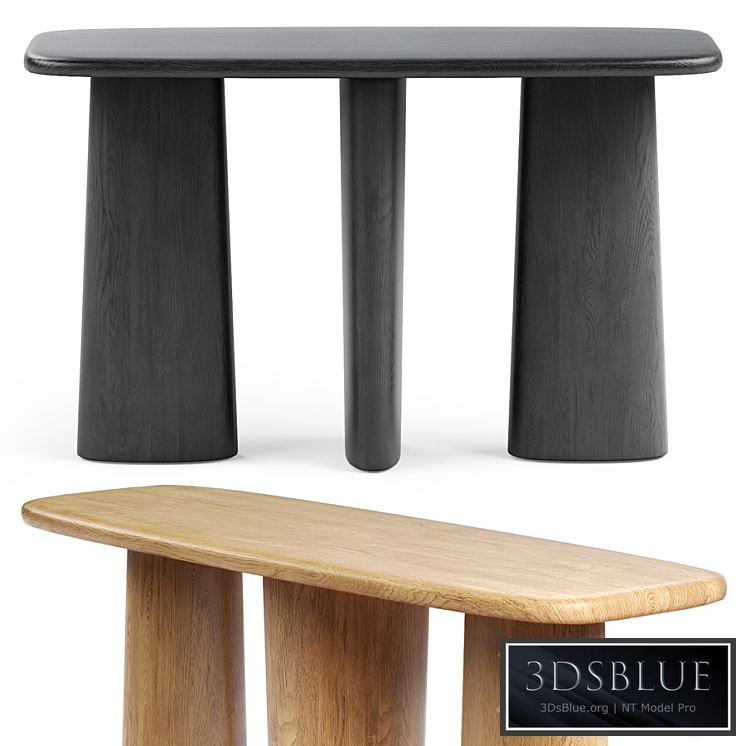 ANTHROPOLOGIE Kalle Sculptural Oak Console