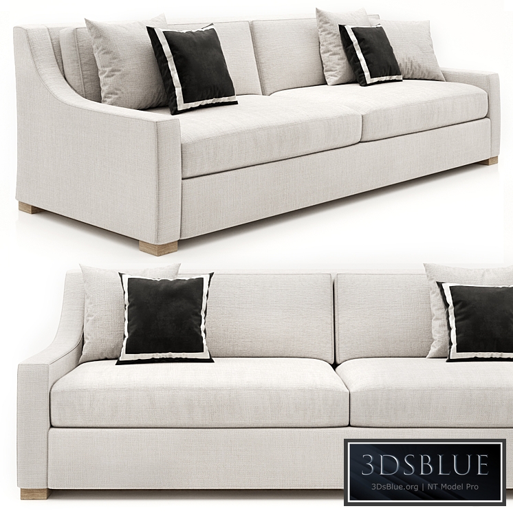 RH PARISIAN CLASSIC SLOPE ARM SOFA