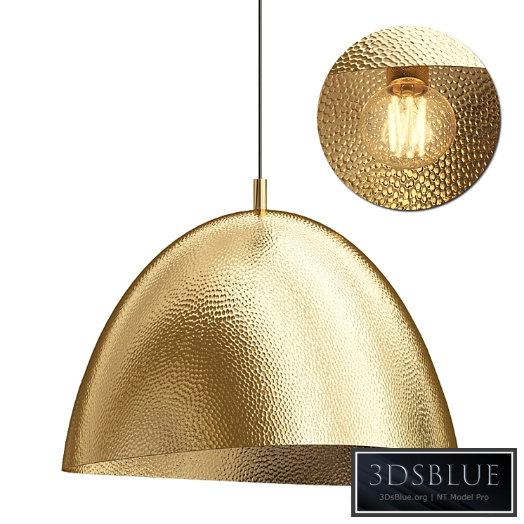 Hammered metal pendant