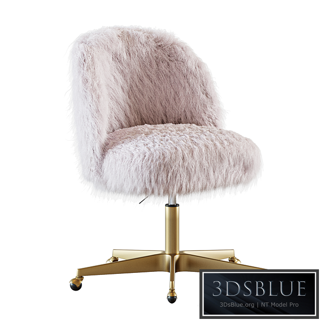RH ALESSA KASHMIR FAUX FUR DESK CHAIR