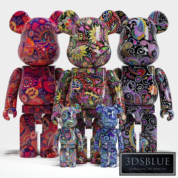 Bearbrick / Psychedelic Paisley