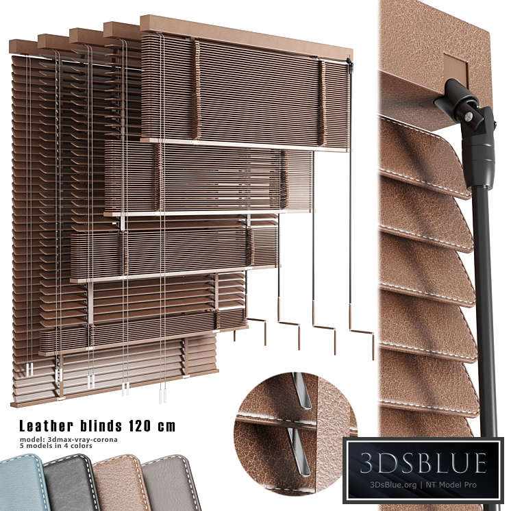 Leather blinds 120 cm