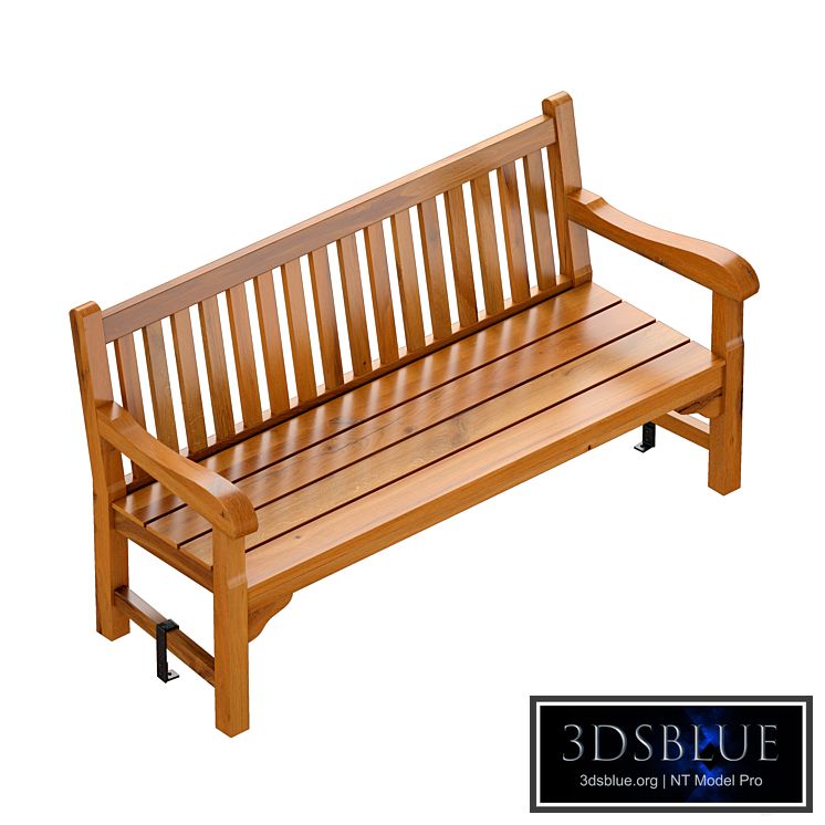 Wooden garden bench / park bench